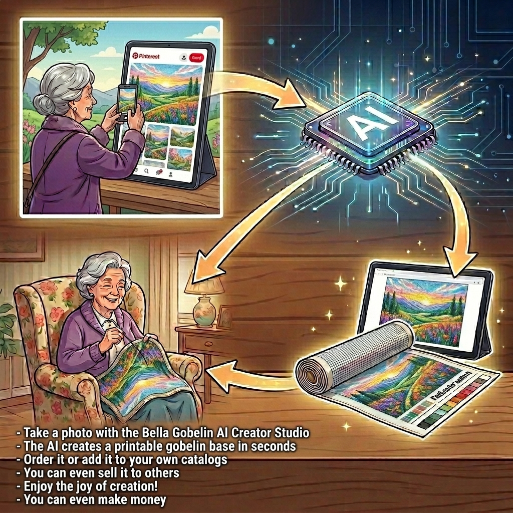Fotografiraj zaslon monitorja – gobelin iz digitalne slike