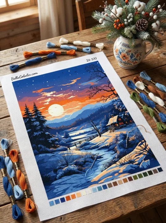 Polna luna zimska atmosfera