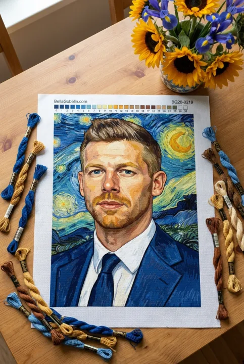 Portret v stilu Van Gogha
