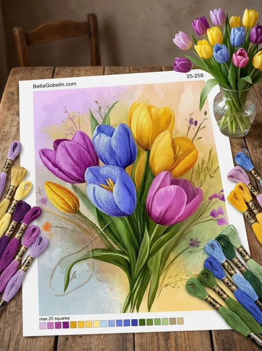 Barvni tulipani – 25-258