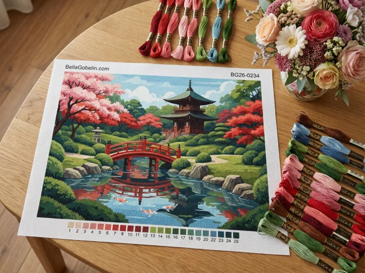 Japonski vrt, most in pagoda