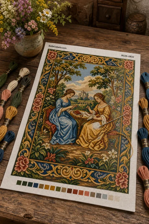 Stara stilna gobelinska vzorec