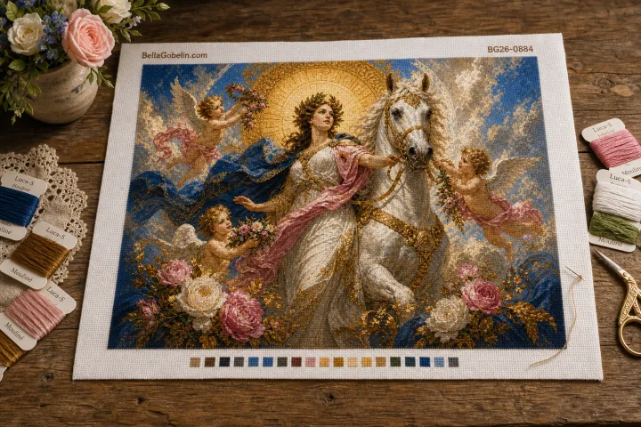 Nebesna konjenica z vrtnicami