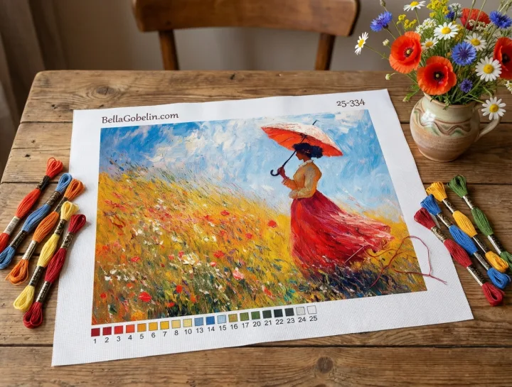 Monet, različice Gospe s sončnikom – 25-334