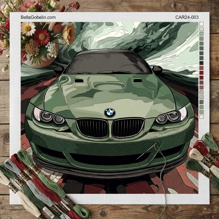 Avto portret: zeleni BMW