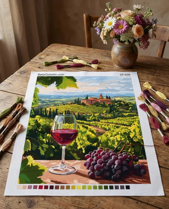 Čudovita pokrajina v Toskani, Chianti, Vino