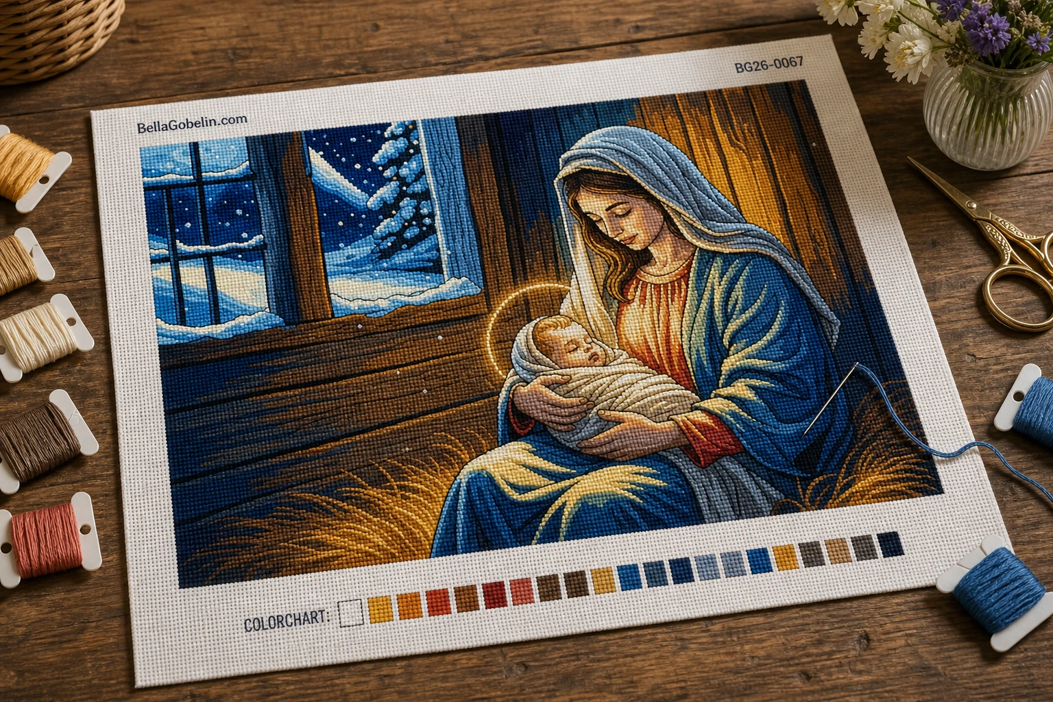 Ilustracija: Device še Sveta Marija z majhnim Jezusom