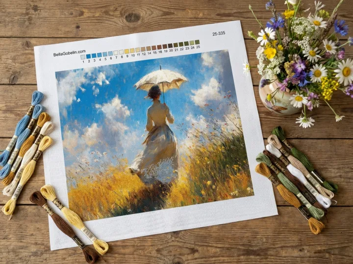 Monet, različice Gospe s sončnikom – 25-335