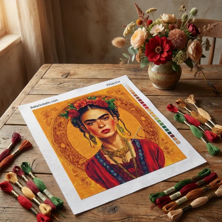 Portret Fride Kahlo v slogu Alphonse Mucha – FR24-014