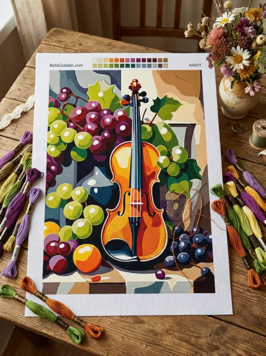 Trgatevni vzdušje s violino