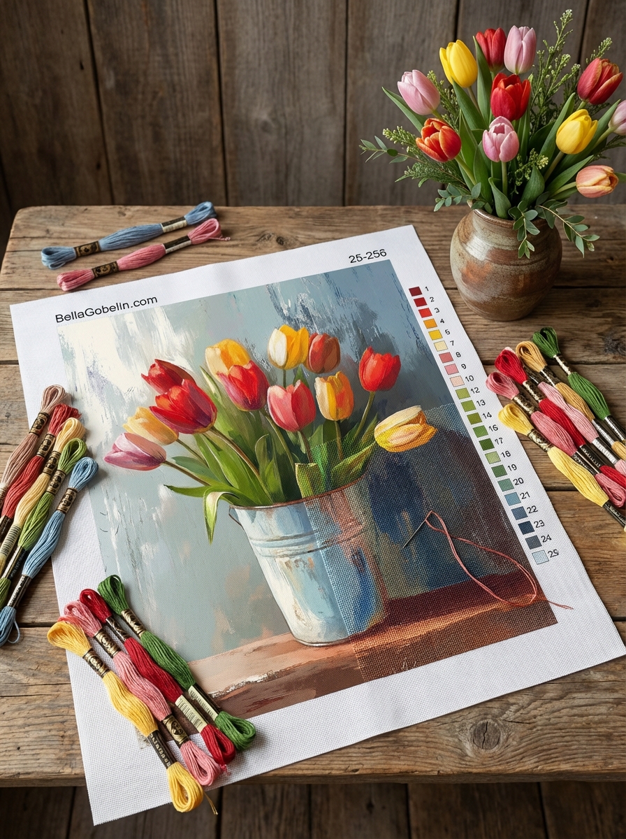 Tulipani v vedru