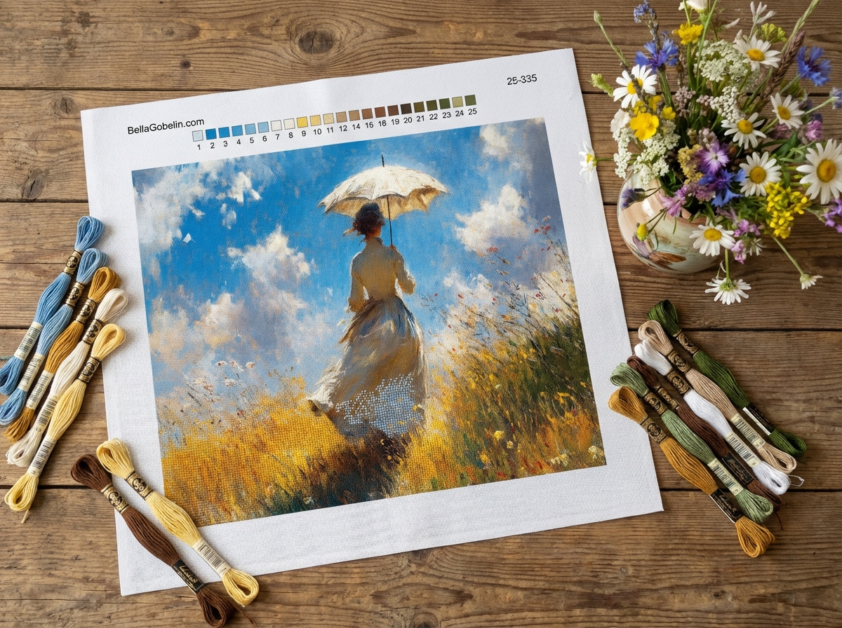 Monet, različice Gospe s sončnikom – 25-335