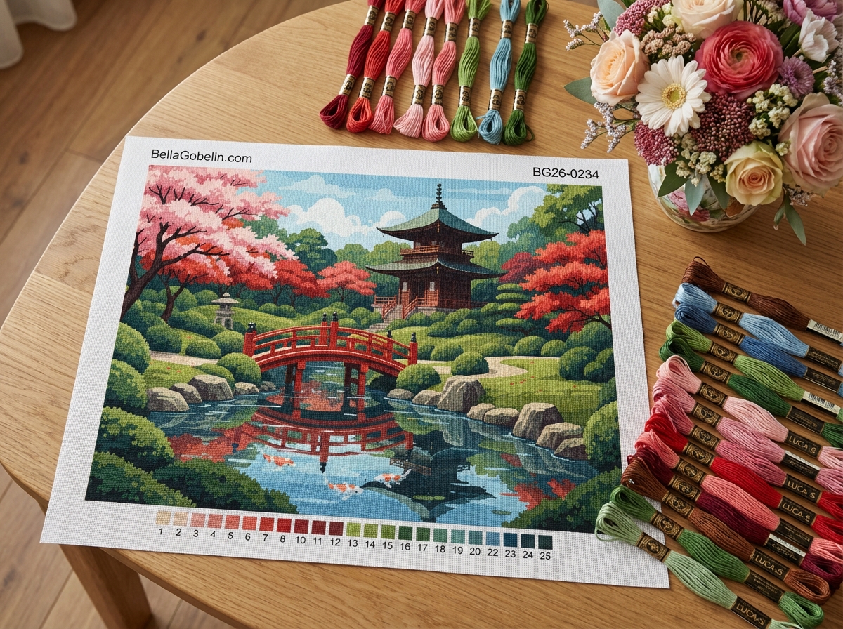 Japonski vrt, most in pagoda