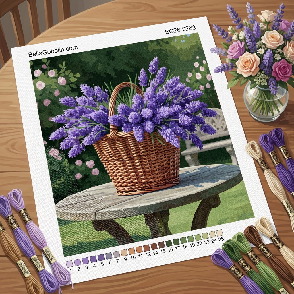 Lavanda v košari na vrtu – BG26-0263