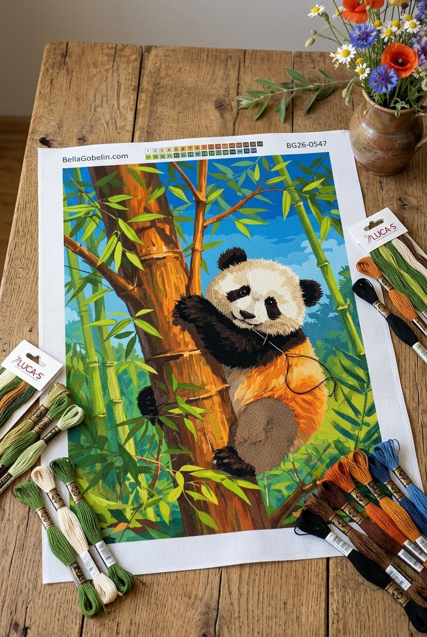 Panda v bambusovem gozdu