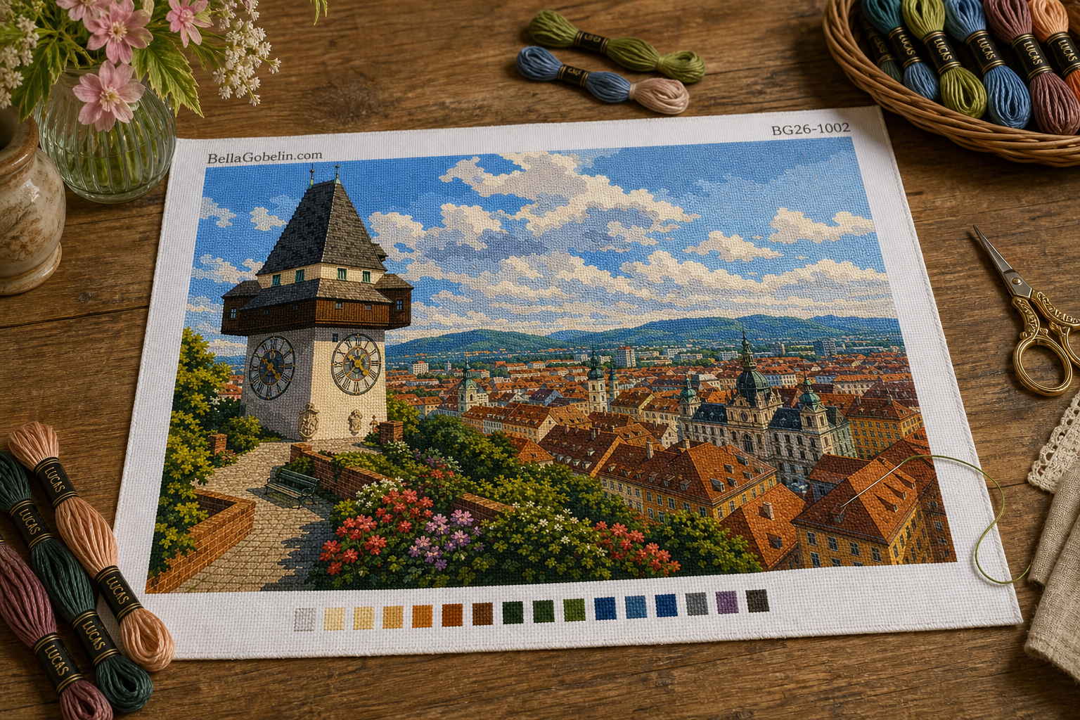Panorama graškega urejskega stolpa