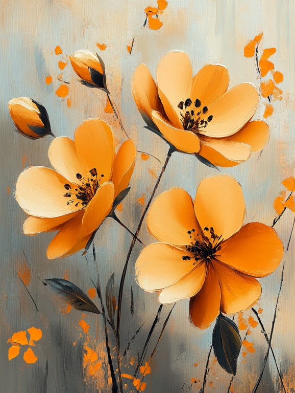 Virágos festmény – 25-517