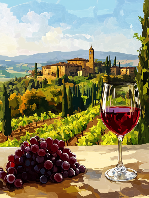 Toszkána, Chianti, Bor