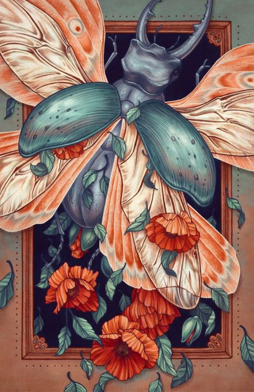 A bogár - Alphonse Mucha stílusban
