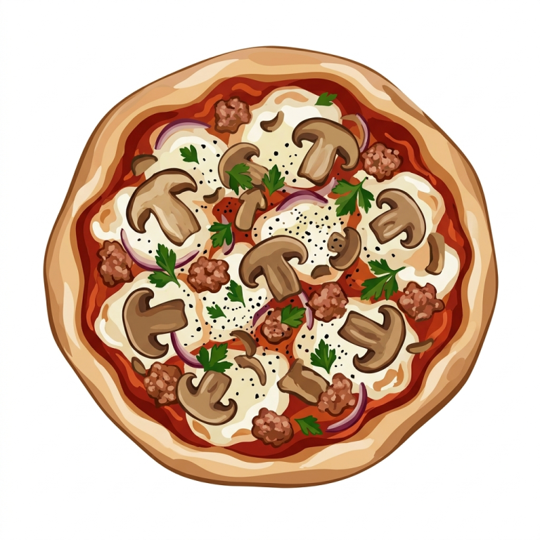 Olasz Boscaiola Pizza