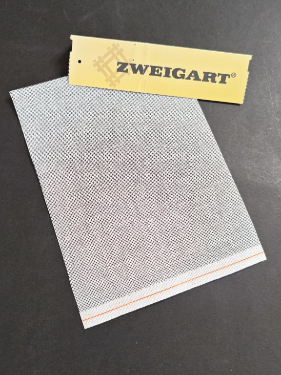 Fehér Zweigart Stramin 88/100 (tű kanava) - 15x20 cm 