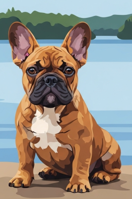 Portret francoskega buldoga – 25-1016