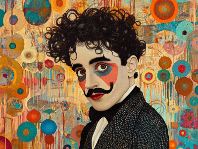 Portret Chaplina v slogu Klimta – 25-110