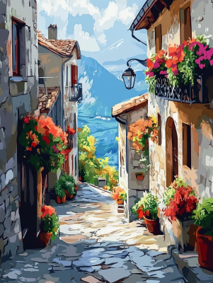 Ciklus cvetličnih mediteranskih ulic – 25-146