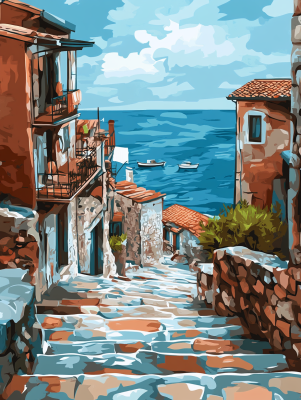 Ciklus cvetličnih mediteranskih ulic – 25-161