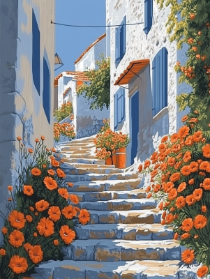 Ciklus cvetličnih mediteranskih ulic – 25-264