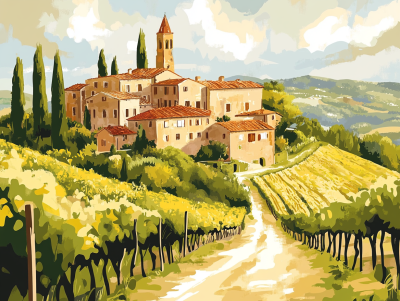 Toskansko vas, Chianti, vino