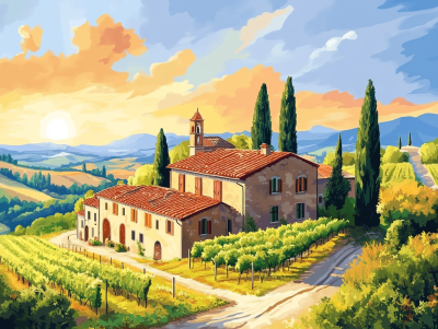 Sončna Toskana, Chianti, Vino