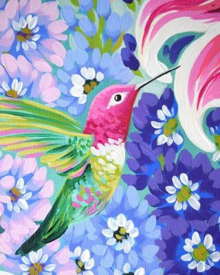 Kolibri in cvetovi