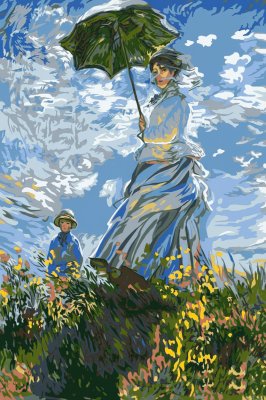 Claude Monet: Ženska s senčnikom