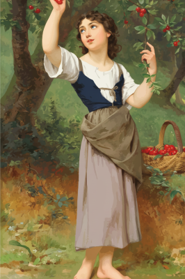 Replika Emile Munier - Tovorjeni gobelin z motivom češnjovnic
