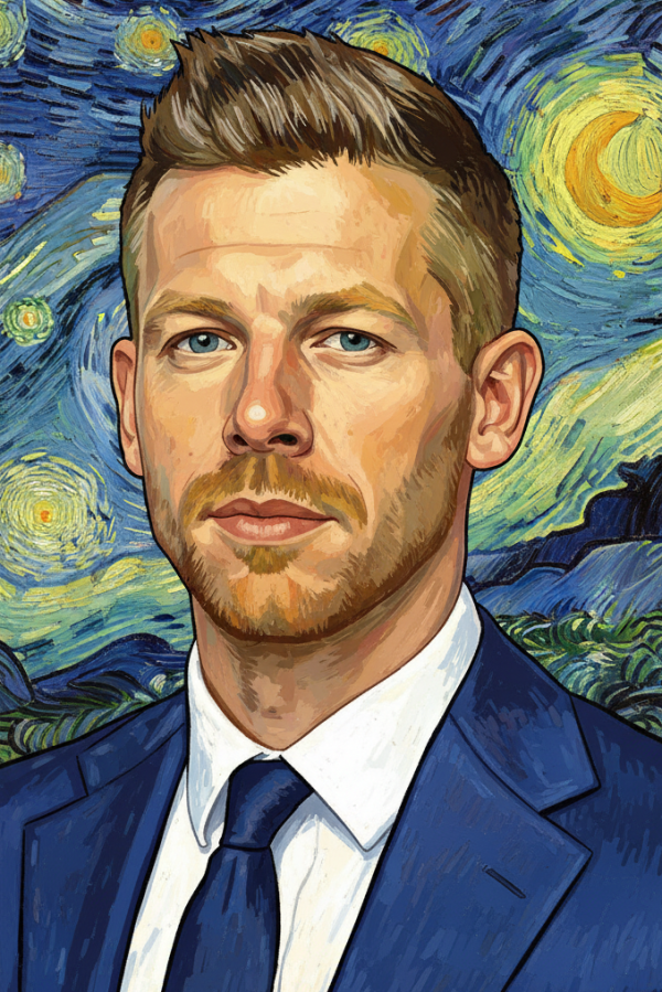 Portret v stilu Van Gogha