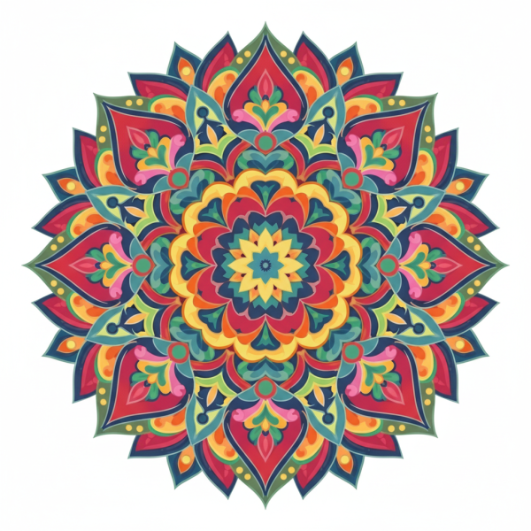 Barvita mandala umetniška stvaritev