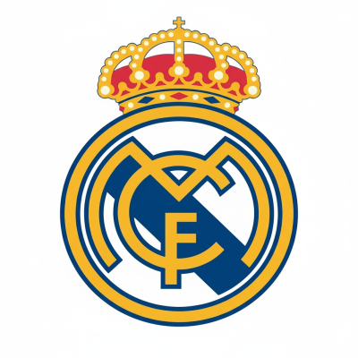 Emblem Real Madrida na belem ozadju