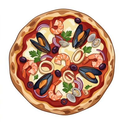 Pizza z morskimi sadeži