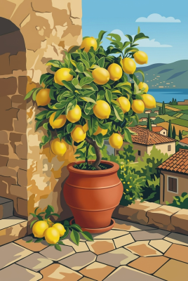 Limovec na mediteranski terasi