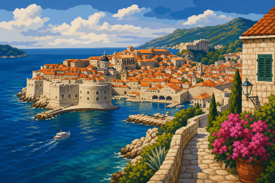 Panorama obale Dubrovnika