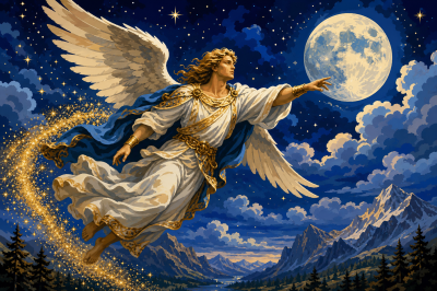 Luninasti nebeški angel
