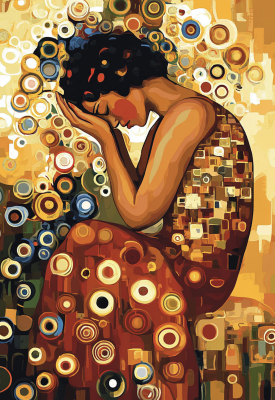 Klimtov stil: Žalujoča ženska
