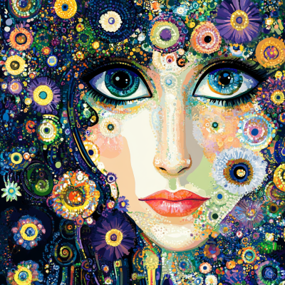 Klimtov stil: Oči