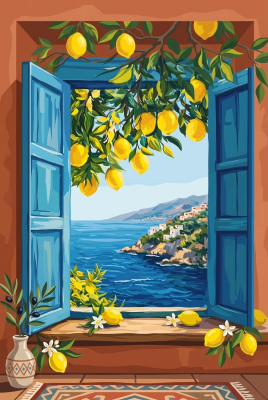 Sredozemsko okno z limonami
