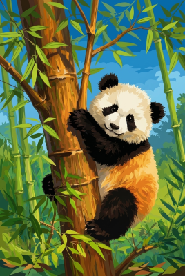 Panda v bambusovem gozdu