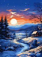 Polna luna zimska atmosfera