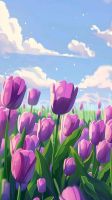 Vijolične tulipani