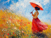 Monet, različice Gospe s sončnikom – 25-334