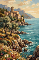 Italijanska obala z motivom gobelna